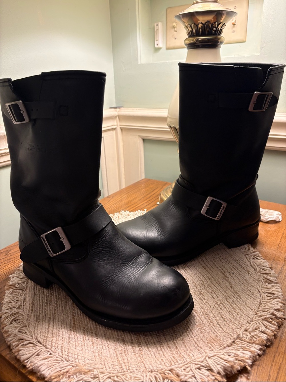 Black Leather Water Repellent XElement Brand, Mens Boots 12 W.